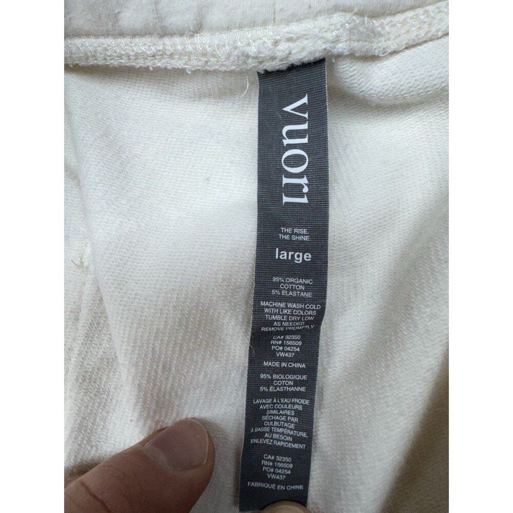 Vuori Laguna Lounge Pants 2.0 Womens L Cream French Terry Sweatpant VW437 - Picture 2 of 8